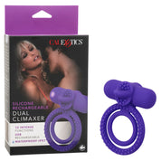 Silicone Rechargeable Dual Climaxer - Purple-Cockrings-CalExotics-Andy's Adult World