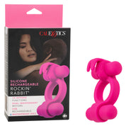 Silicone Rechargeable Rockin’ Rabbit - Pink-Cockrings-CalExotics-Andy's Adult World