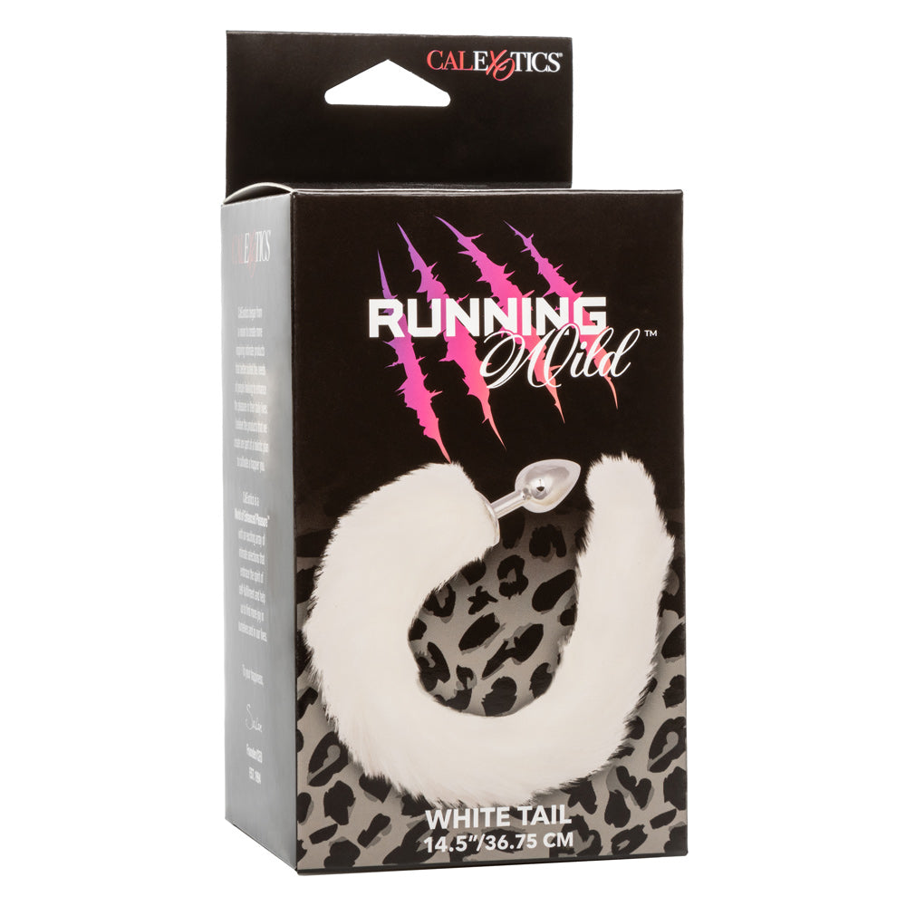 Running Wild Tail - White-Anal Toys & Stimulators-CalExotics-Andy's Adult World