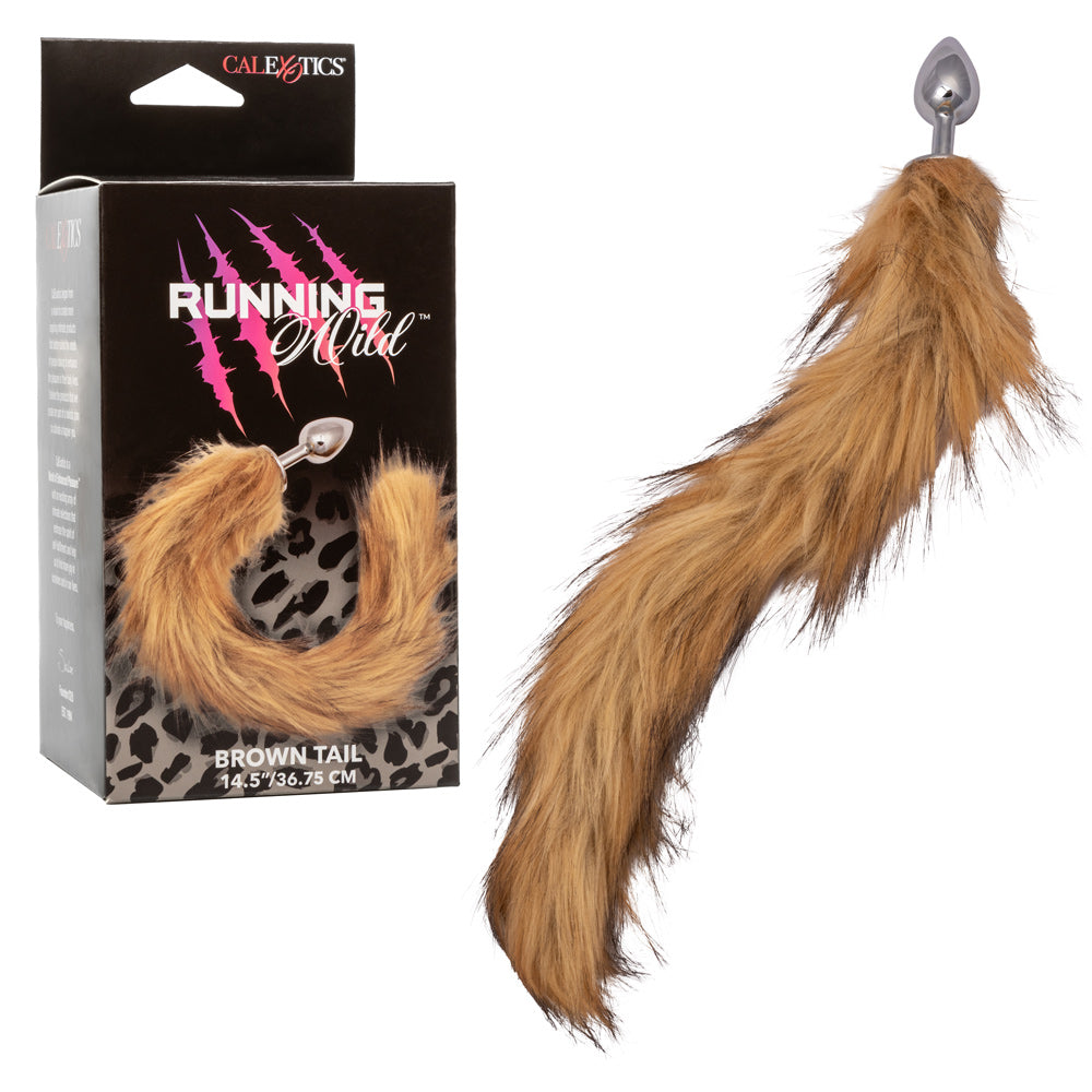 Running Wild Tail - Brown-Anal Toys & Stimulators-CalExotics-Andy's Adult World