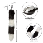 Running Wild Tail - Black/white-Anal Toys & Stimulators-CalExotics-Andy's Adult World