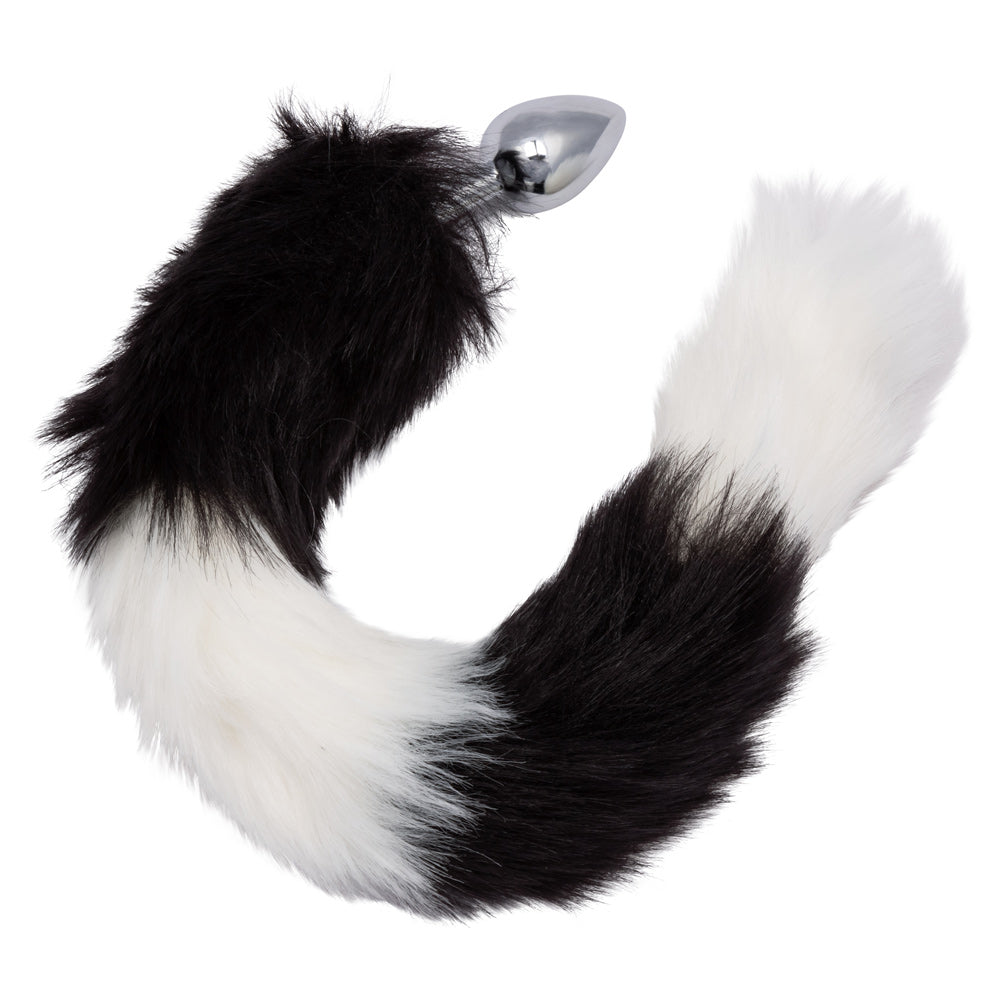 Running Wild Tail - Black/white-Anal Toys & Stimulators-CalExotics-Andy's Adult World