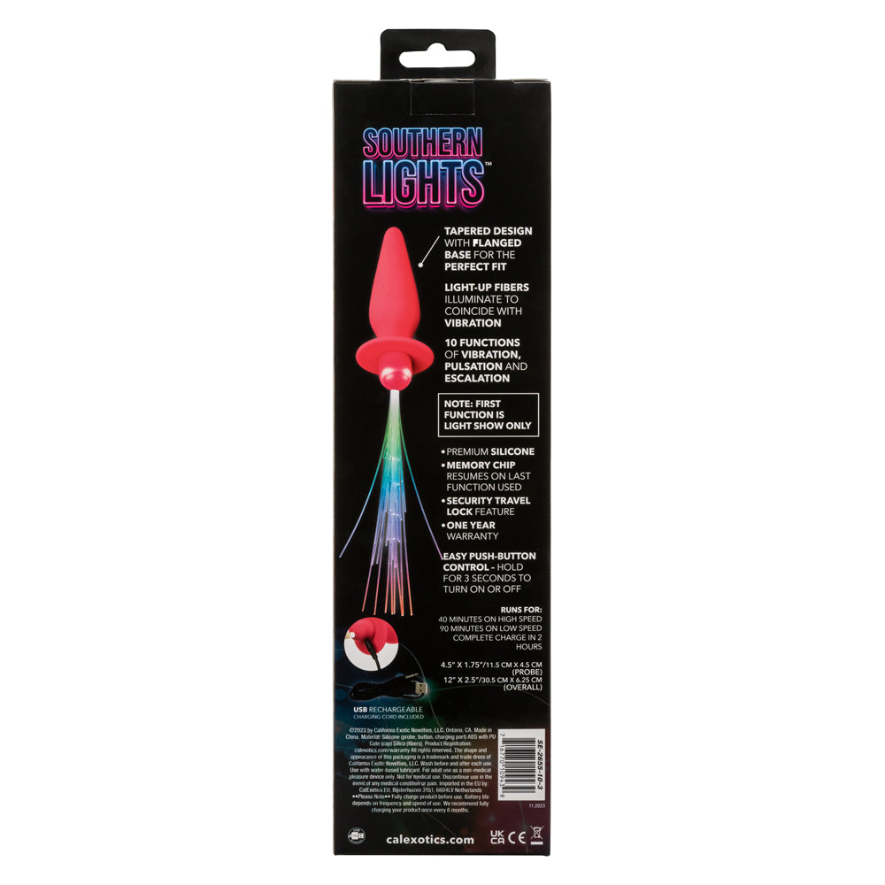 Southern Lights - Vibrating Light Up Anal Probe - Pink-Anal Toys & Stimulators-CalExotics-Andy's Adult World