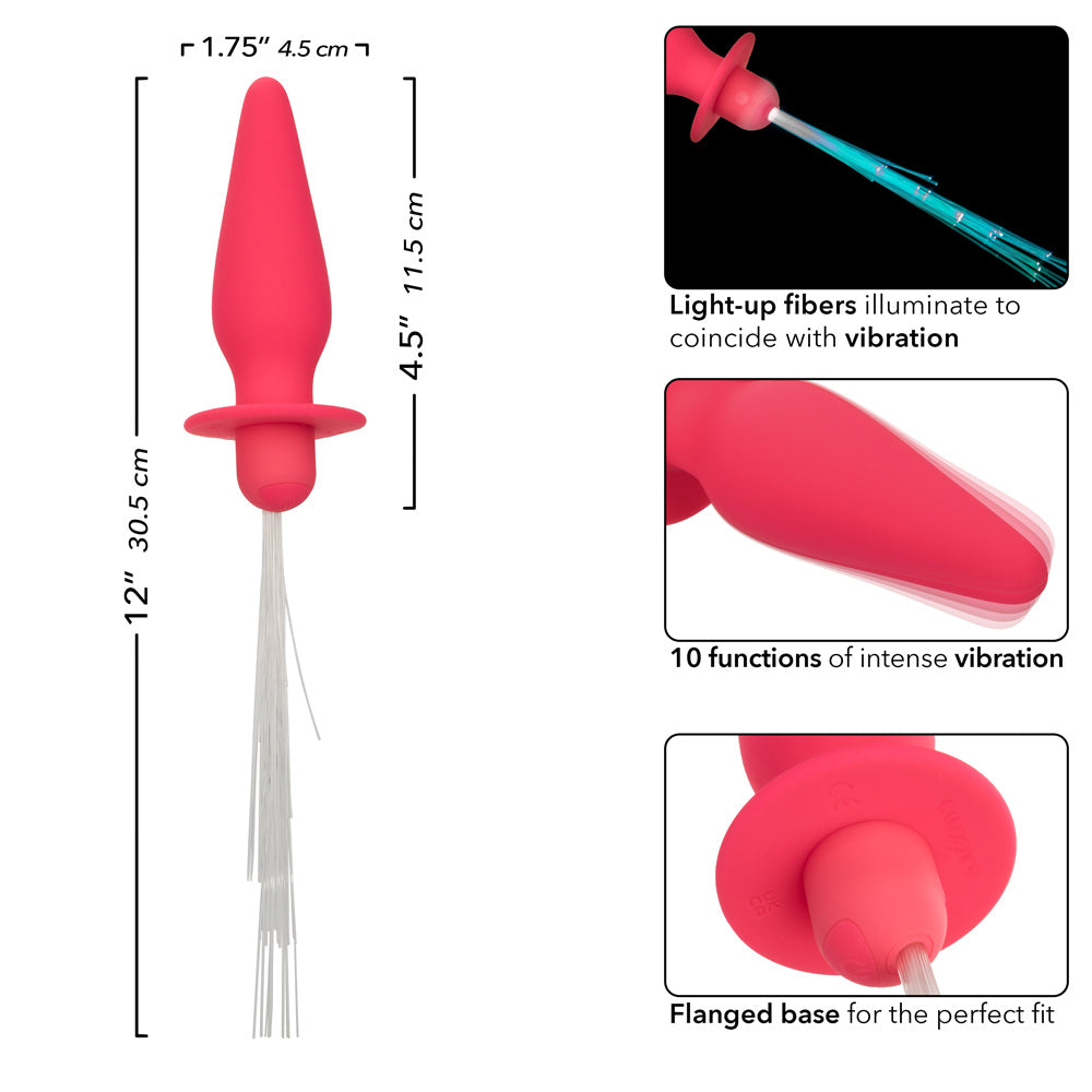 Southern Lights - Vibrating Light Up Anal Probe - Pink-Anal Toys & Stimulators-CalExotics-Andy's Adult World