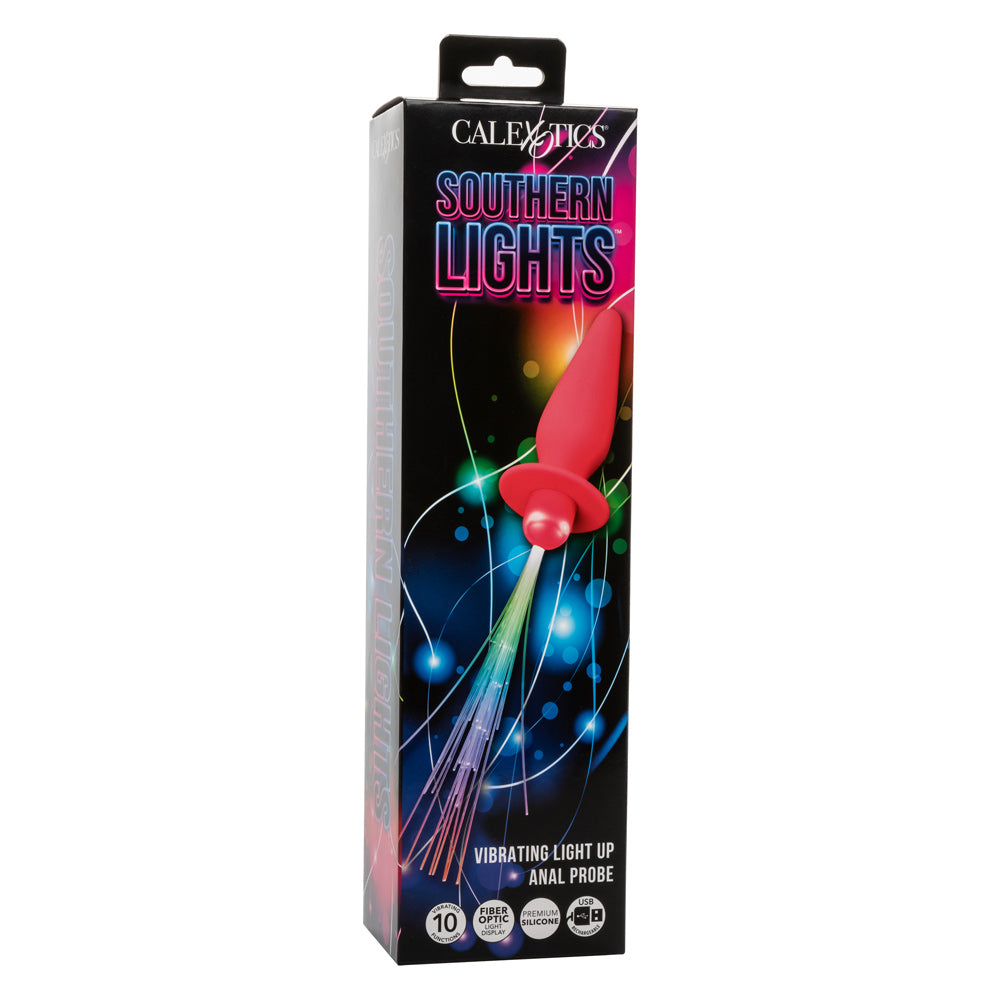 Southern Lights - Vibrating Light Up Anal Probe - Pink-Anal Toys & Stimulators-CalExotics-Andy's Adult World