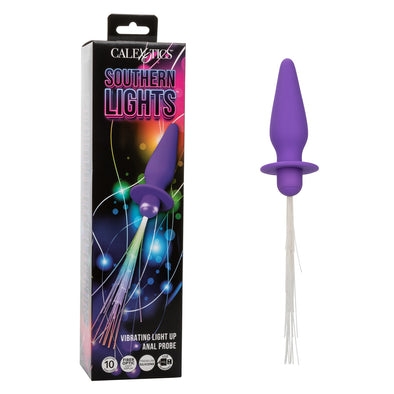 Southern Lights - Vibrating Light Up Anal Probe - Purple-Anal Toys & Stimulators-CalExotics-Andy's Adult World