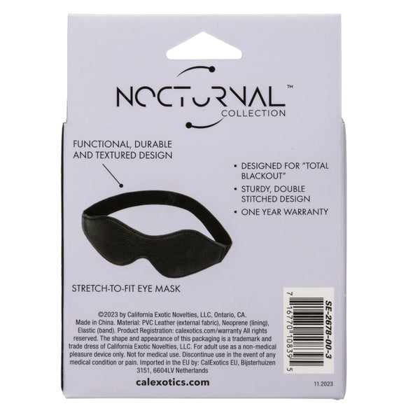 Nocturnal Collection Eye Mask - Black-Bondage & Fetish Toys-CalExotics-Andy's Adult World