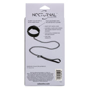 Nocturnal Collection Collar and Leash - Black-Bondage & Fetish Toys-CalExotics-Andy's Adult World