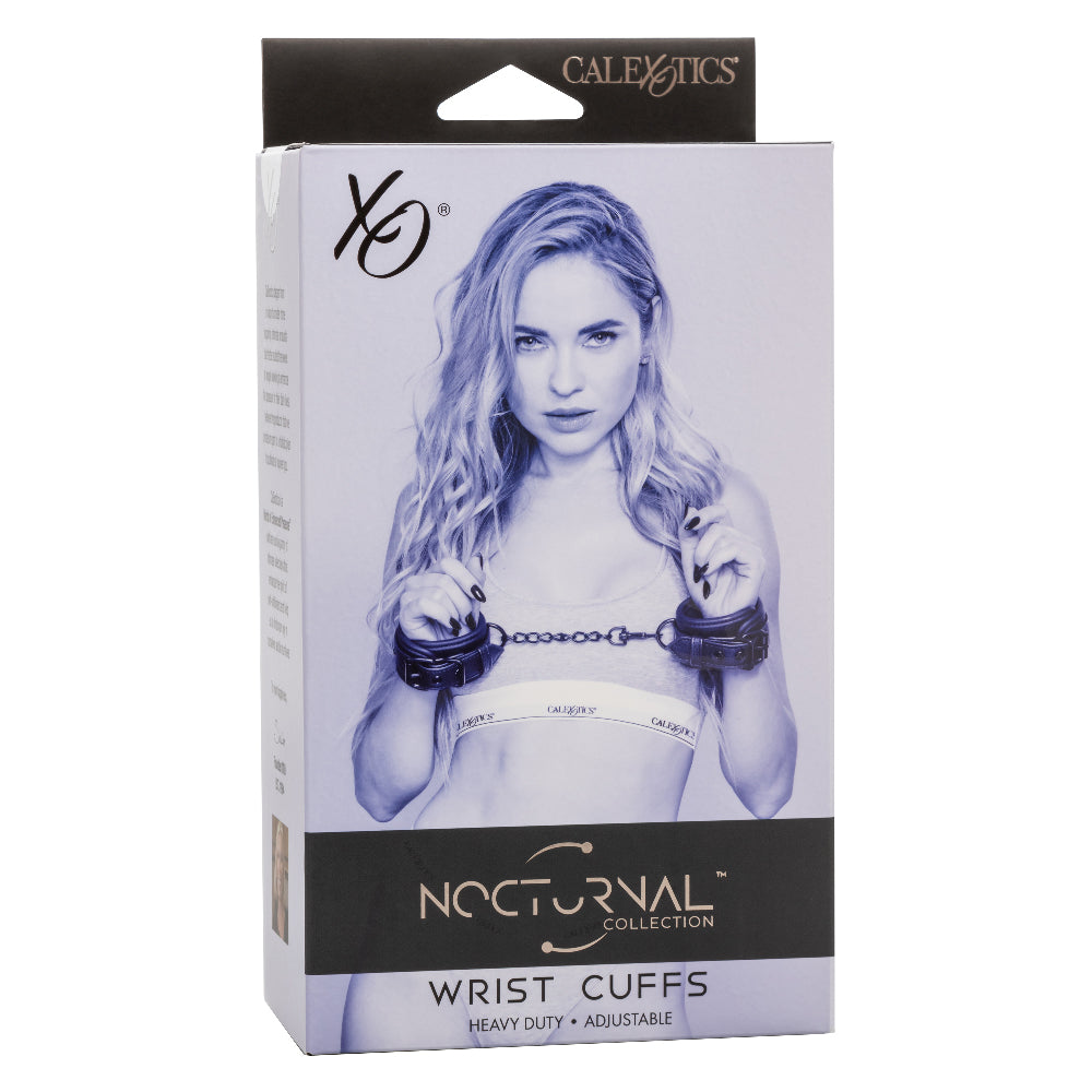 Nocturnal Collection Wrist Cuffs - Black-Bondage & Fetish Toys-CalExotics-Andy's Adult World