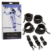 Nocturnal Collection Bed Restraints - Black-Bondage & Fetish Toys-CalExotics-Andy's Adult World