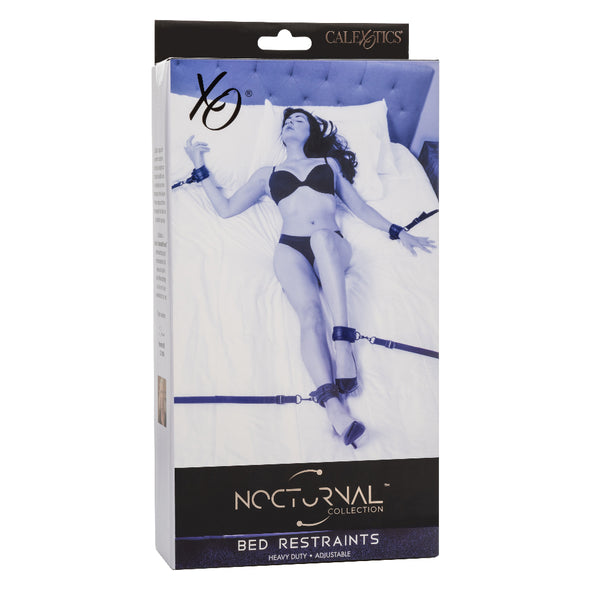 Nocturnal Collection Bed Restraints - Black-Bondage & Fetish Toys-CalExotics-Andy's Adult World
