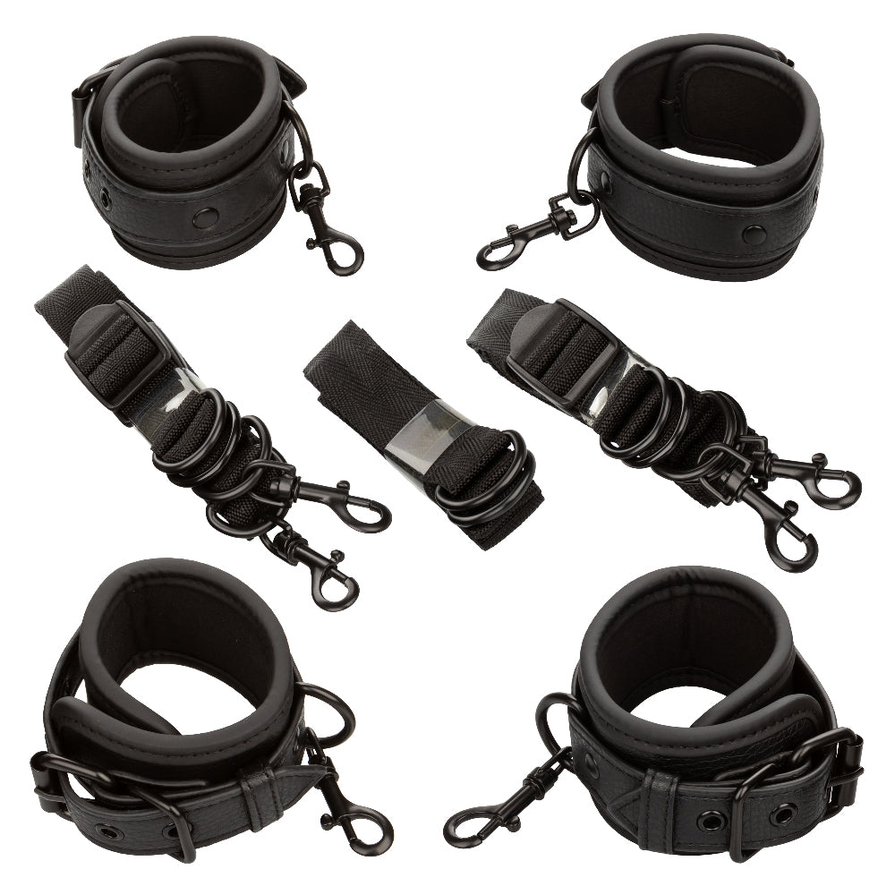 Nocturnal Collection Bed Restraints - Black-Bondage & Fetish Toys-CalExotics-Andy's Adult World