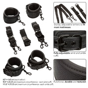 Nocturnal Collection Bed Restraints - Black-Bondage & Fetish Toys-CalExotics-Andy's Adult World