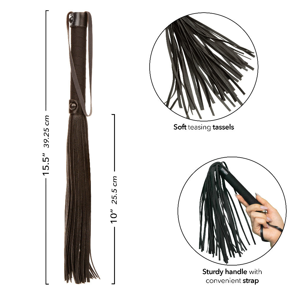 Nocturnal Collection Flogger - Black-Bondage & Fetish Toys-CalExotics-Andy's Adult World