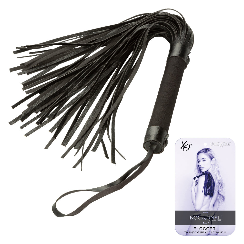 Nocturnal Collection Flogger - Black-Bondage & Fetish Toys-CalExotics-Andy's Adult World