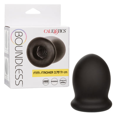 Boundless Ftm Stroker 2.75 Inch 7 Cm - Black-Masturbation Aids for Males-CalExotics-Andy's Adult World