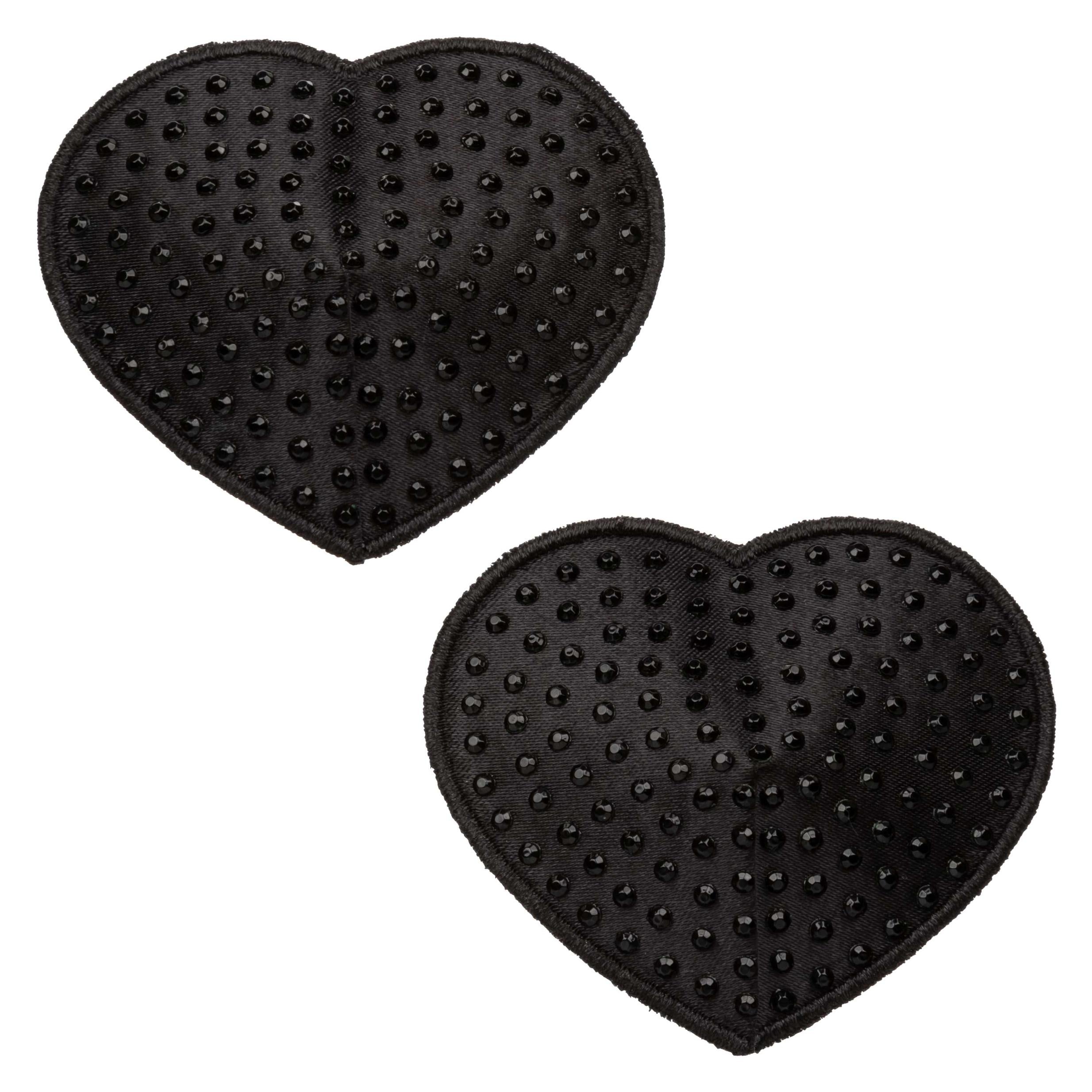 Radiance Heart Pasties - Black-Nipple Stimulators-CalExotics-Andy's Adult World