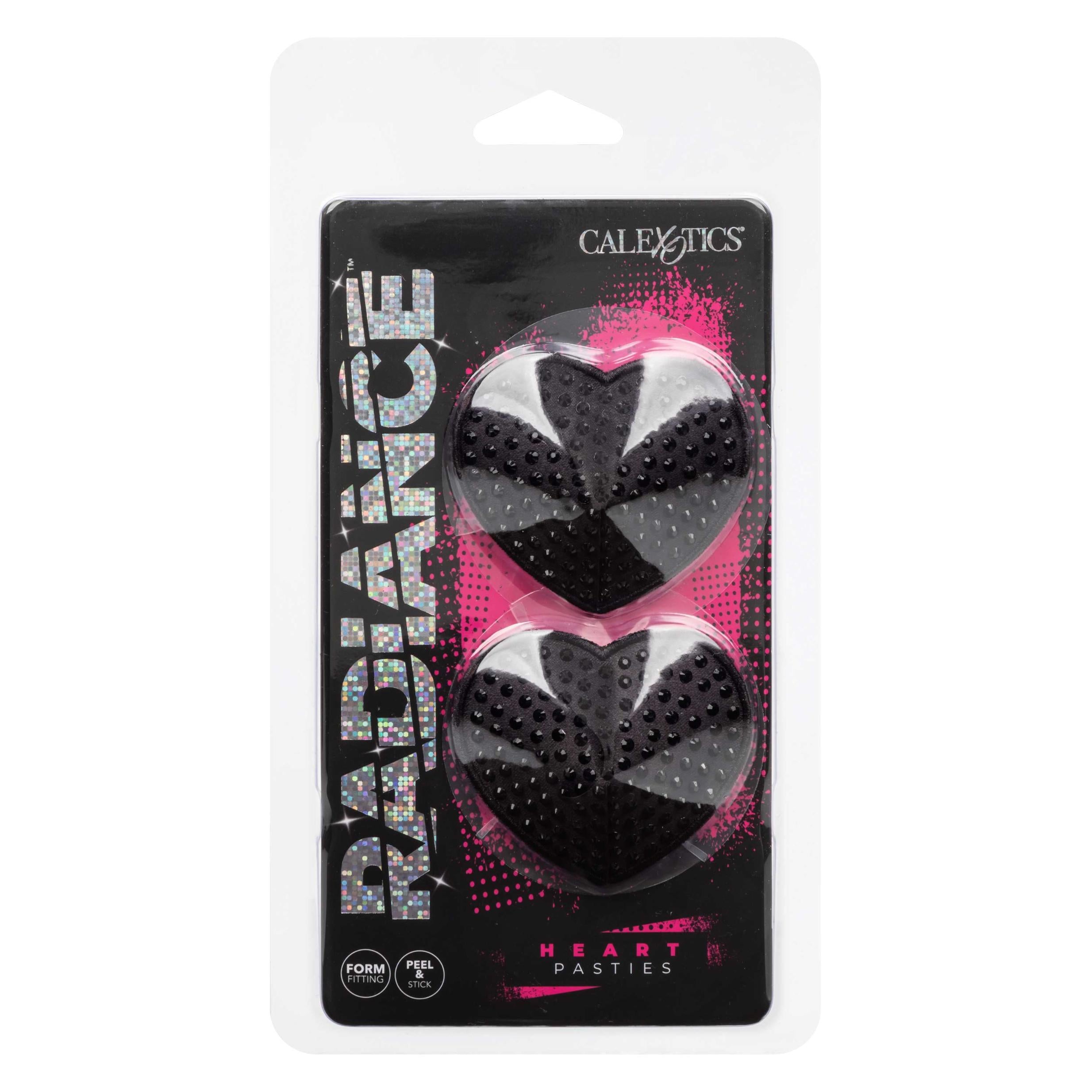 Radiance Heart Pasties - Black-Nipple Stimulators-CalExotics-Andy's Adult World