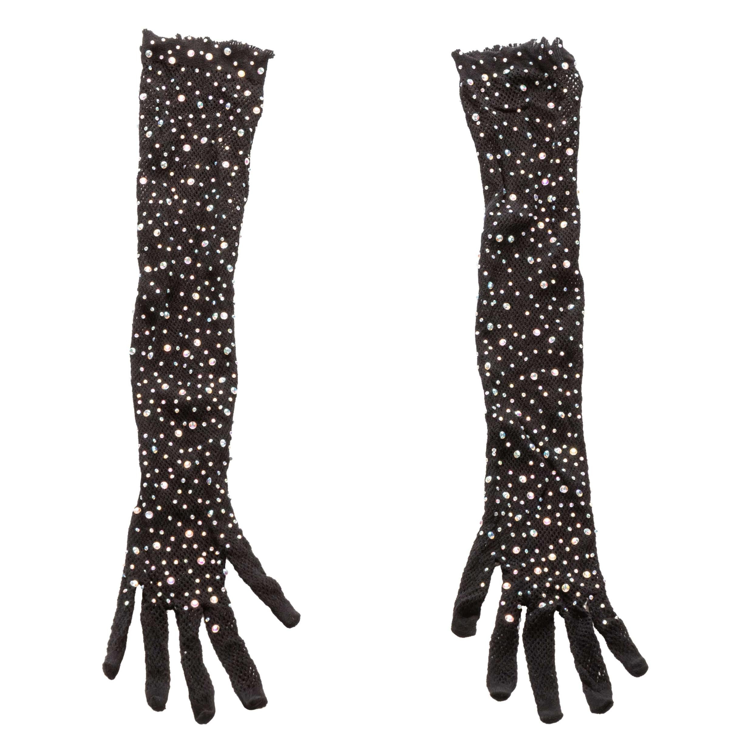 Radiance Full Length Gloves - Black-Lingerie & Sexy Apparel-CalExotics-Andy's Adult World