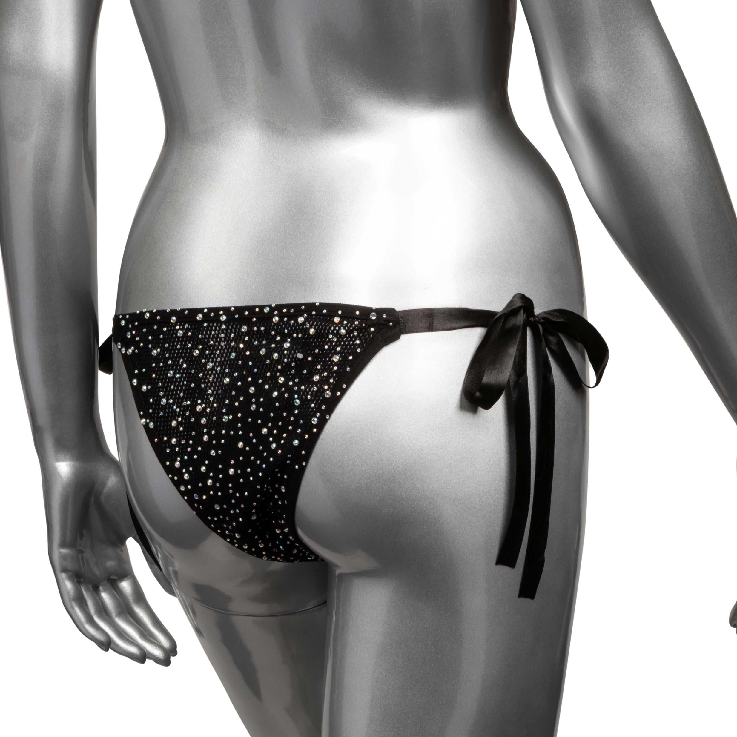 Radiance Side-Tie Panties - Black-Lingerie & Sexy Apparel-CalExotics-Andy's Adult World