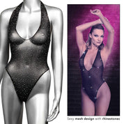 Radiance Deep v Body Suit - One Size - Black-Lingerie & Sexy Apparel-CalExotics-Andy's Adult World