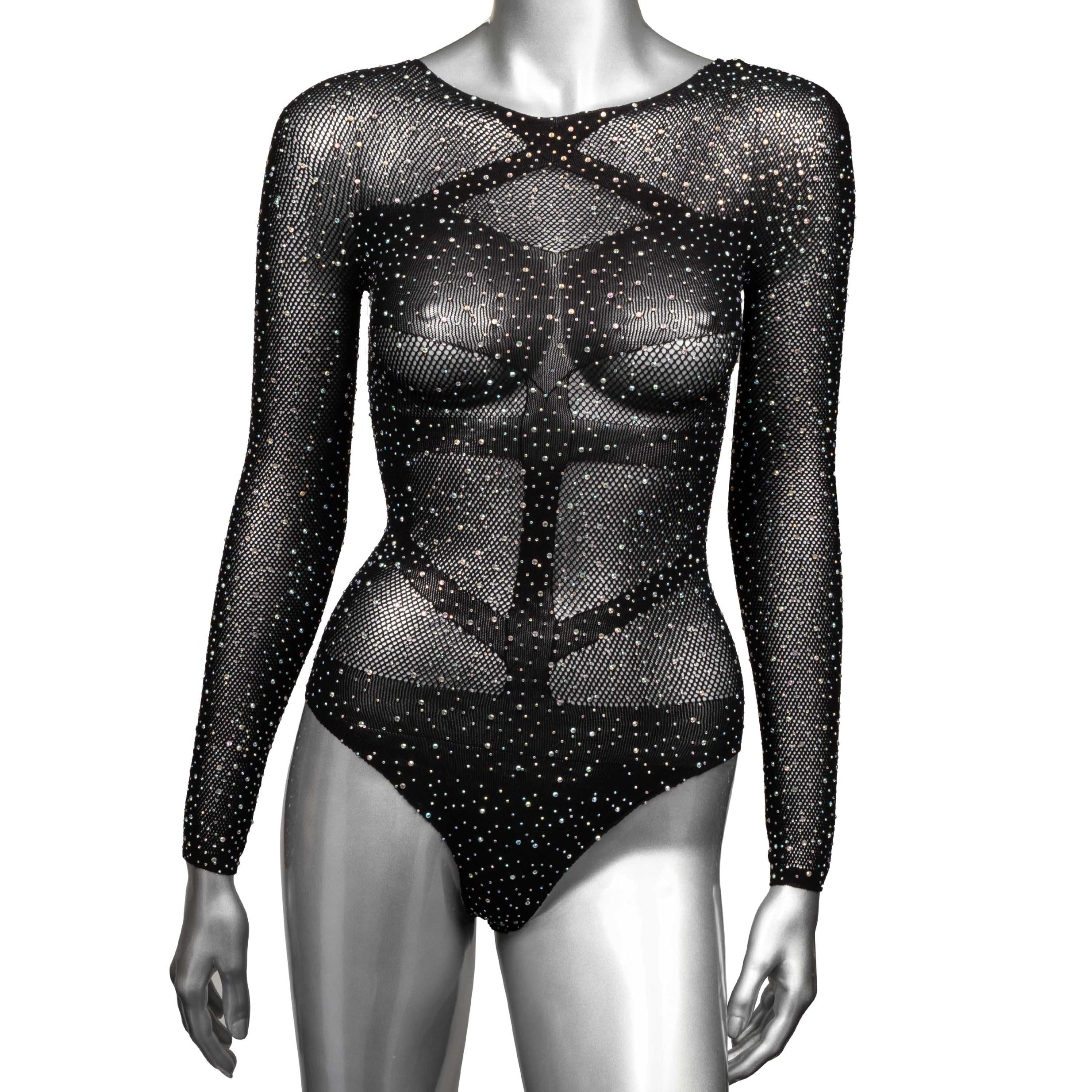 Radiance Long Sleeve Body Suit - Queen - Black-Lingerie & Sexy Apparel-CalExotics-Andy's Adult World