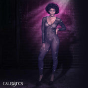 Radiance Crotchless Full Body Suit - One Size - Black-Lingerie & Sexy Apparel-CalExotics-Andy's Adult World