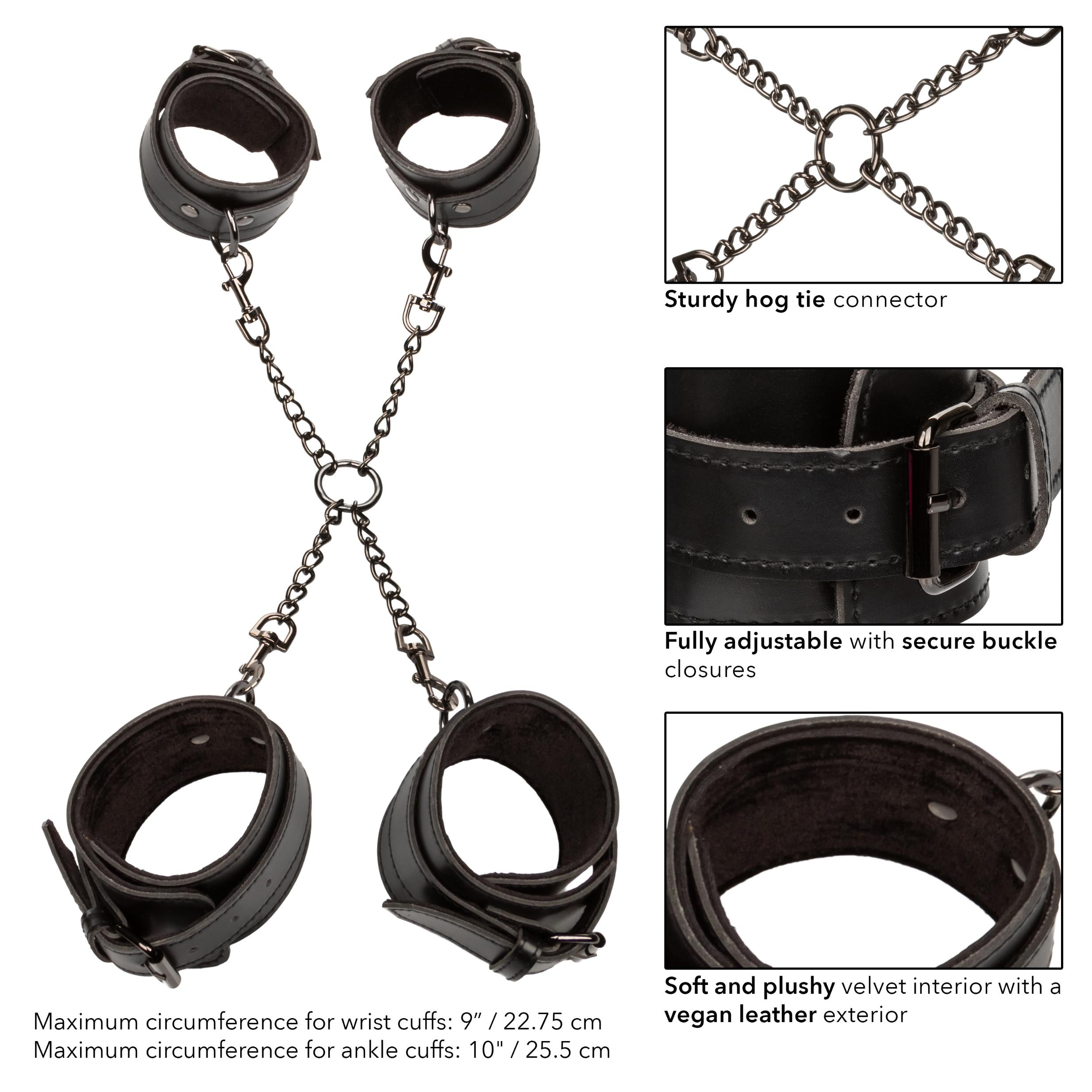 Euphoria Collection Hog Tie - Black-Bondage & Fetish Toys-CalExotics-Andy's Adult World