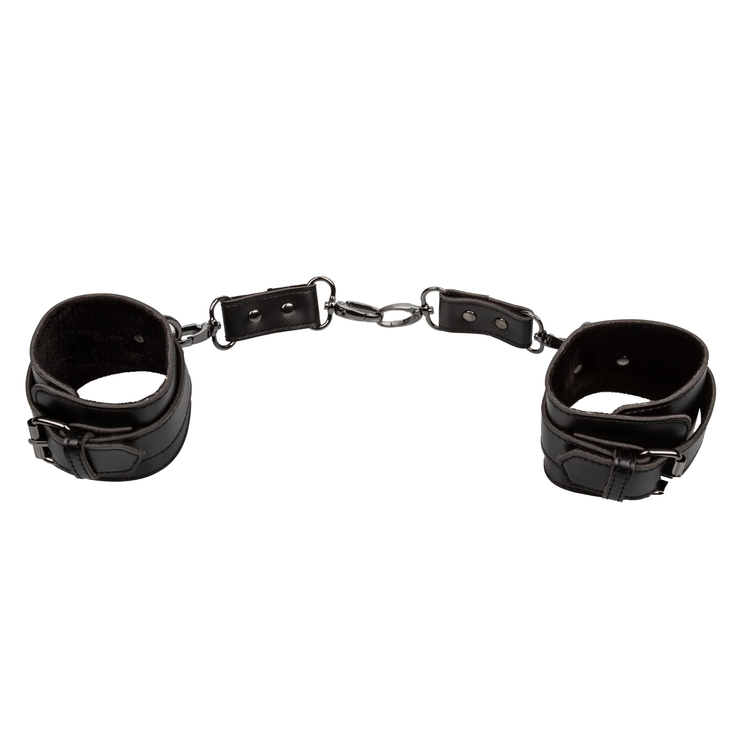 Euphoria Collection Hand Cuffs - Black-Bondage & Fetish Toys-CalExotics-Andy's Adult World