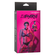 Euphoria Collection Chain Halter/collar and Leash - Black-Bondage & Fetish Toys-CalExotics-Andy's Adult World