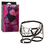 Euphoria Collection Thigh Harness With Chains - Black-Harnesses & Strap-Ons-CalExotics-Andy's Adult World