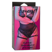 Euphoria Collection Plus Size Thigh Harness With Chains - Black-Harnesses & Strap-Ons-CalExotics-Andy's Adult World