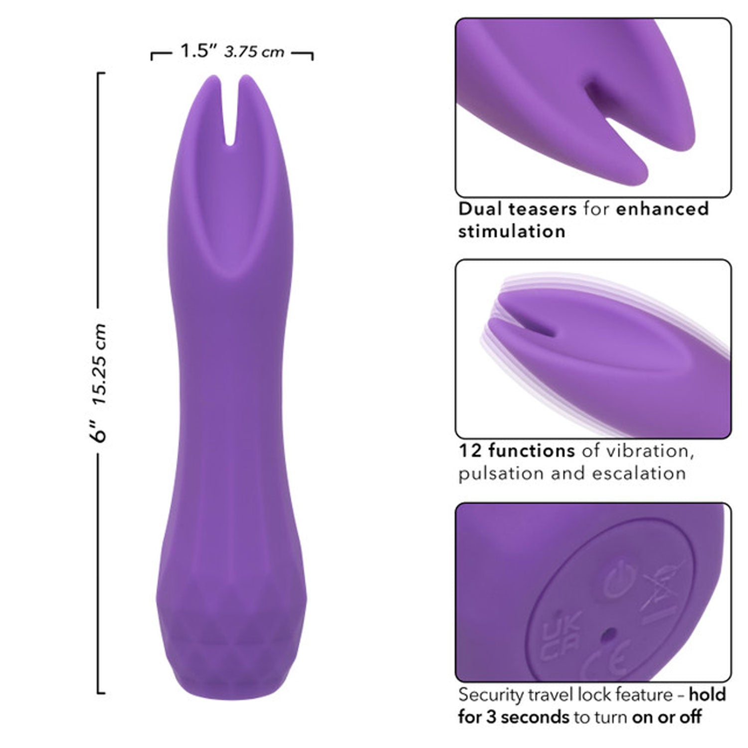 Gia Dual Flicker - Purple-Vibrators-CalExotics-Andy's Adult World