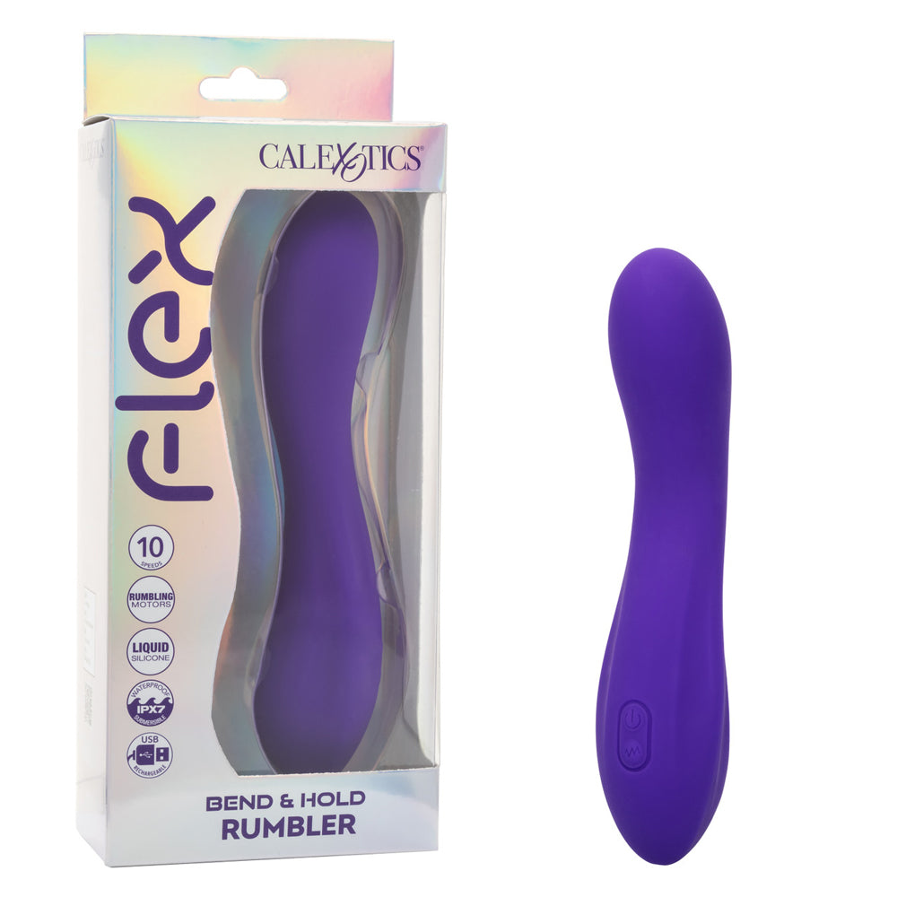 Flex Bend and Hold Rumbler - Purple-Vibrators-CalExotics-Andy's Adult World