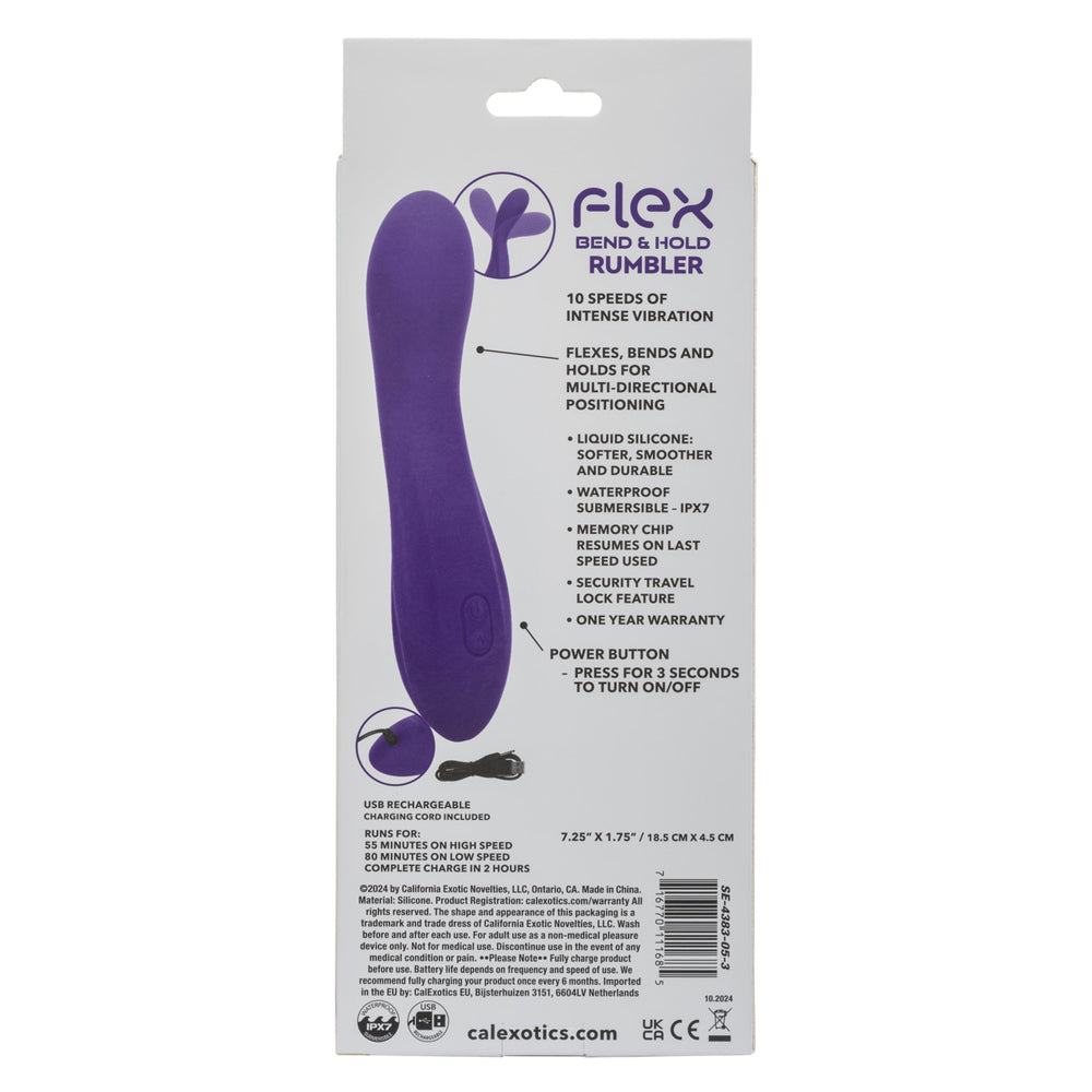 Flex Bend and Hold Rumbler - Purple-Vibrators-CalExotics-Andy's Adult World