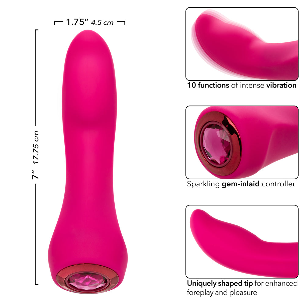 Gem Vibe Collection Glider - Pink-Vibrators-CalExotics-Andy's Adult World