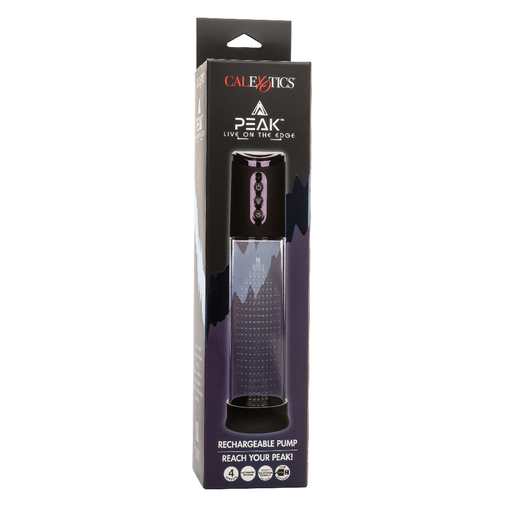 Peak Rechargeable Pump - Black/clear-Pumps & Enlargers-CalExotics-Andy's Adult World