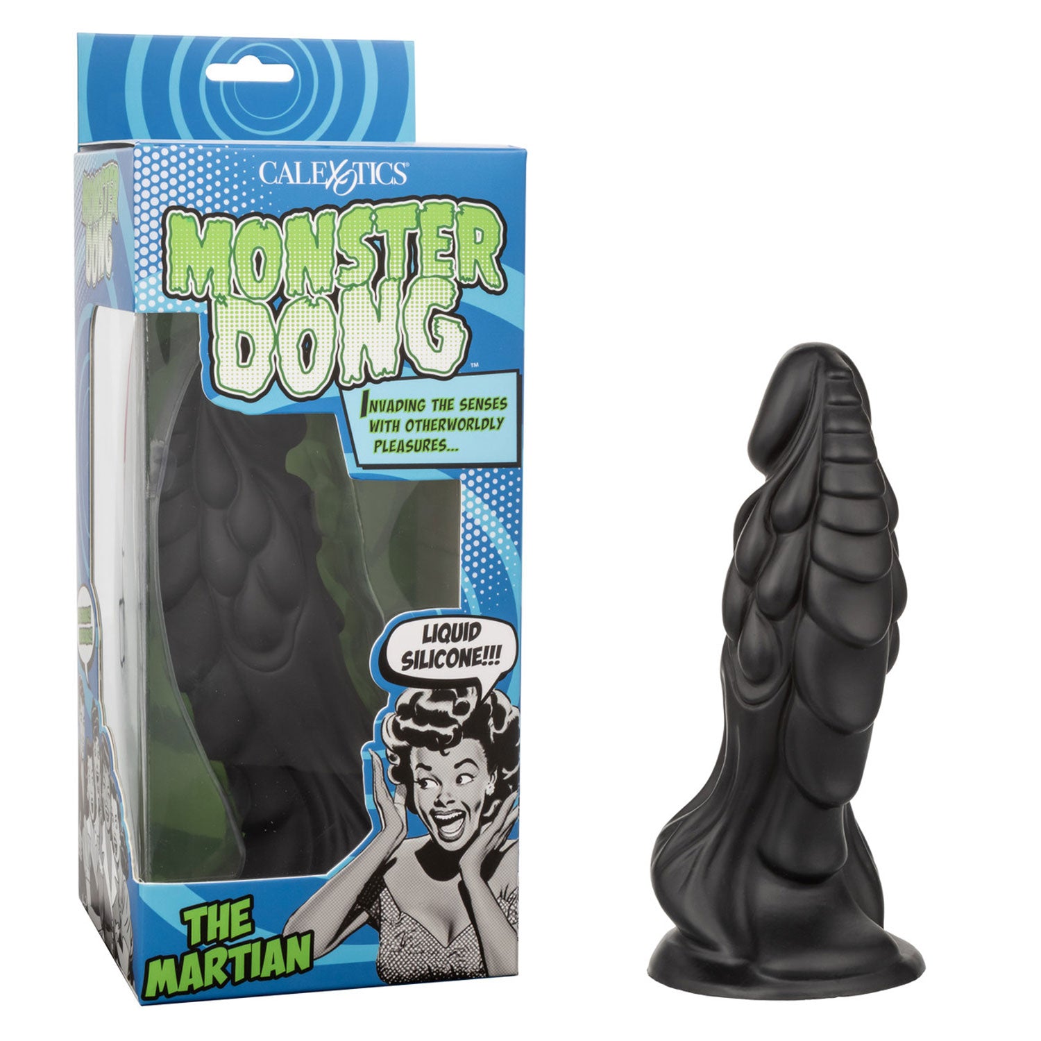 Monster Dong the Martian 7.75" - Black-Dildos & Dongs-CalExotics-Andy's Adult World