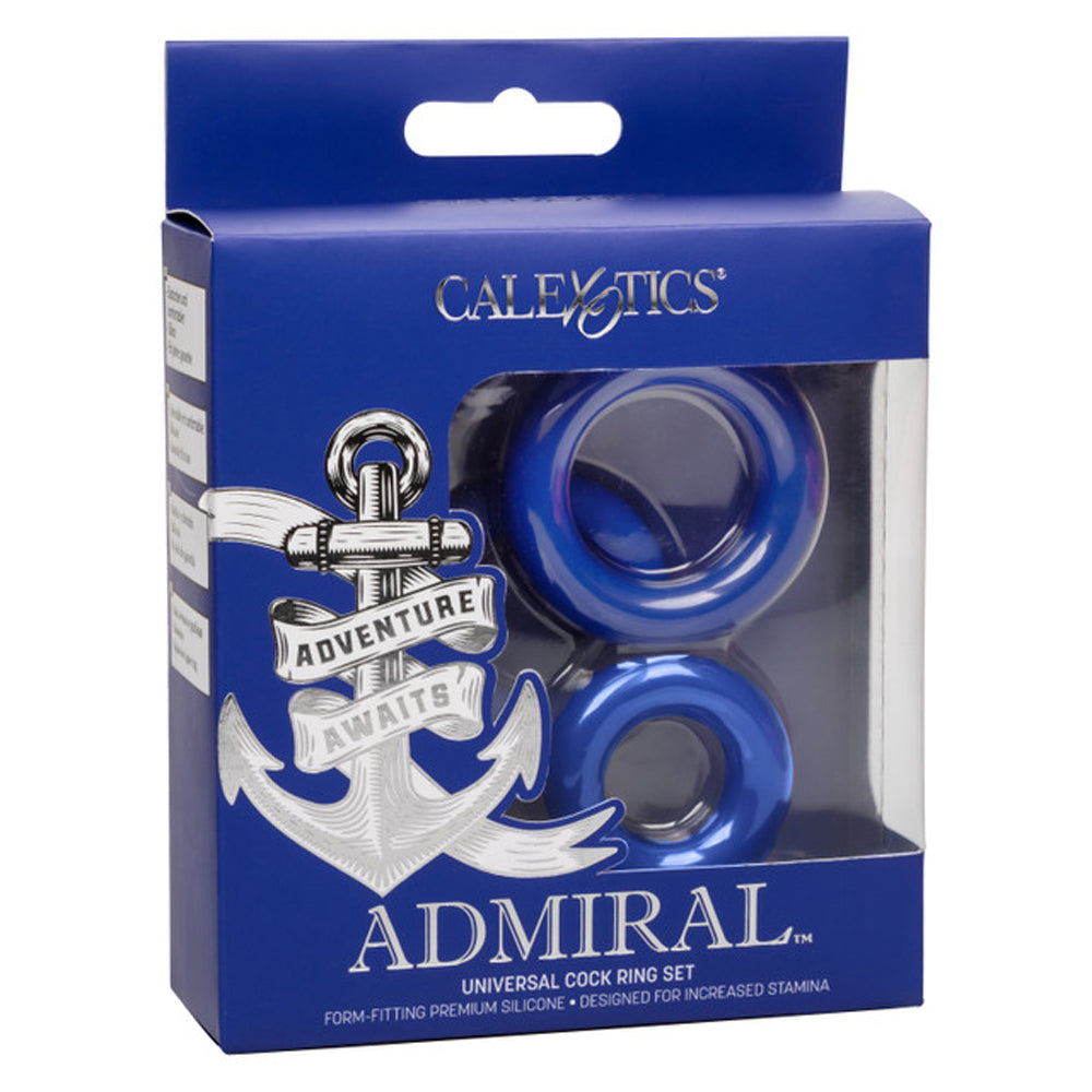 Admiral Universal Cock Ring Set - Blue-Cockrings-CalExotics-Andy's Adult World