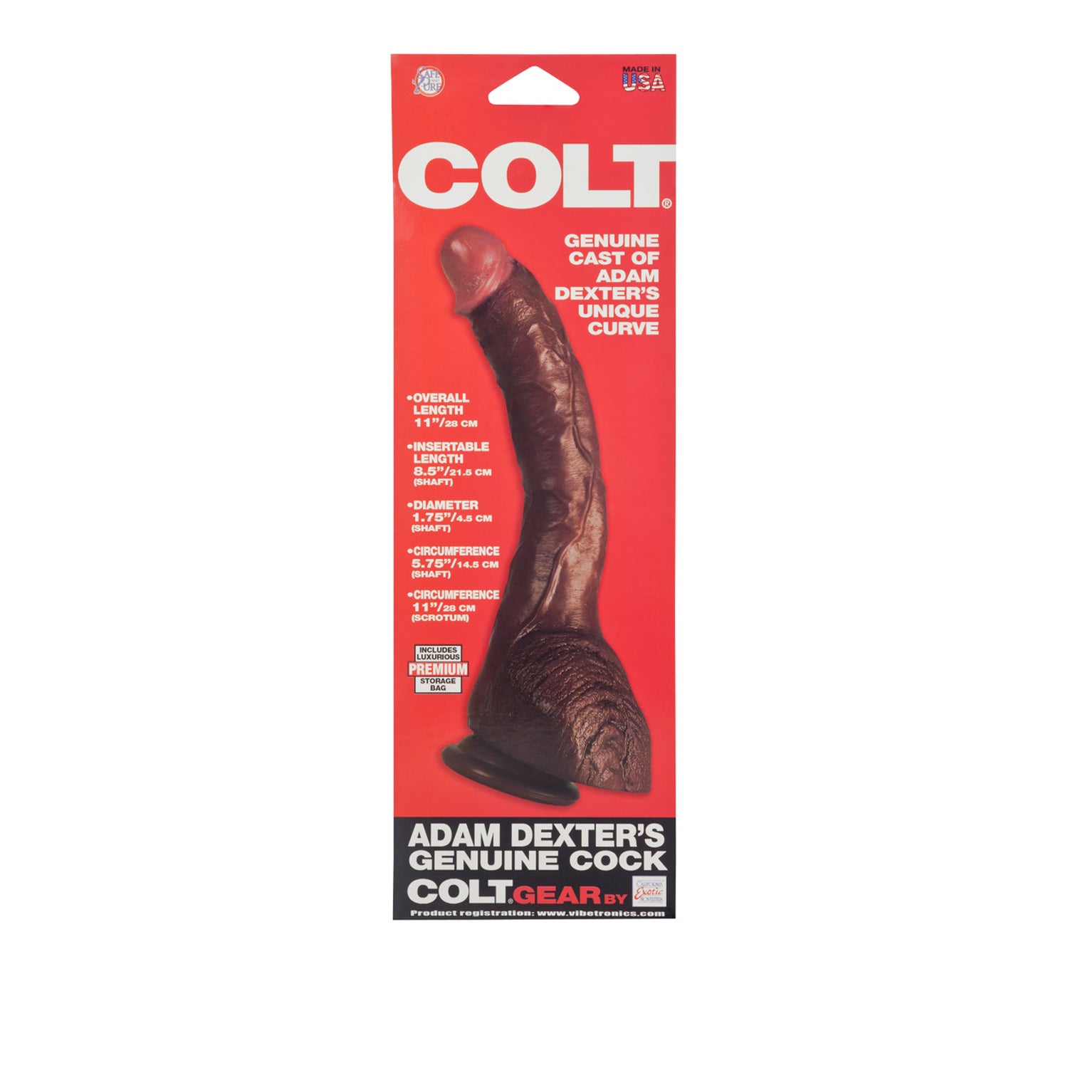 Colt Adam Dexter's Genuine Cock - Brown-Dildos & Dongs-CalExotics-Andy's Adult World