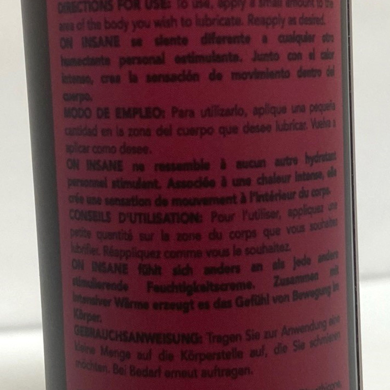 On Insane Ultra-Stimulating Glide Cherry Pop 2oz-57ml Bottle-Lubricants Creams & Glides-Sensuva-Andy's Adult World