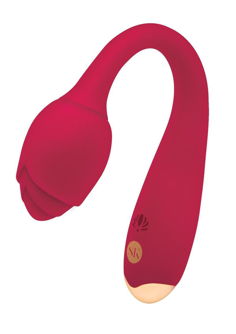 Rosegasm Long Stem Flexi G-Spot Vibe Rose - Red-Vibrators-Secret Kisses-Andy's Adult World