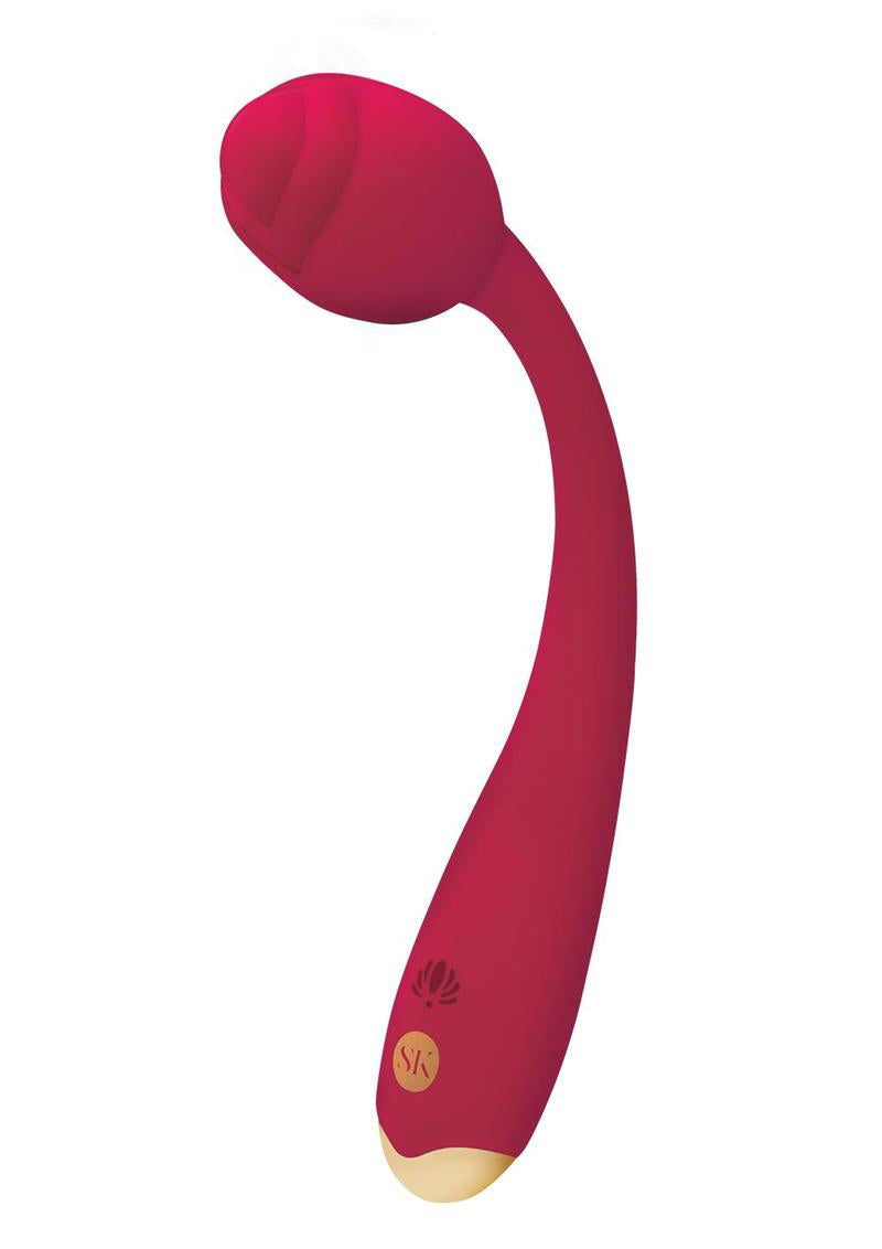 Rosegasm Long Stem Flexi G-Spot Vibe Rose - Red-Vibrators-Secret Kisses-Andy's Adult World