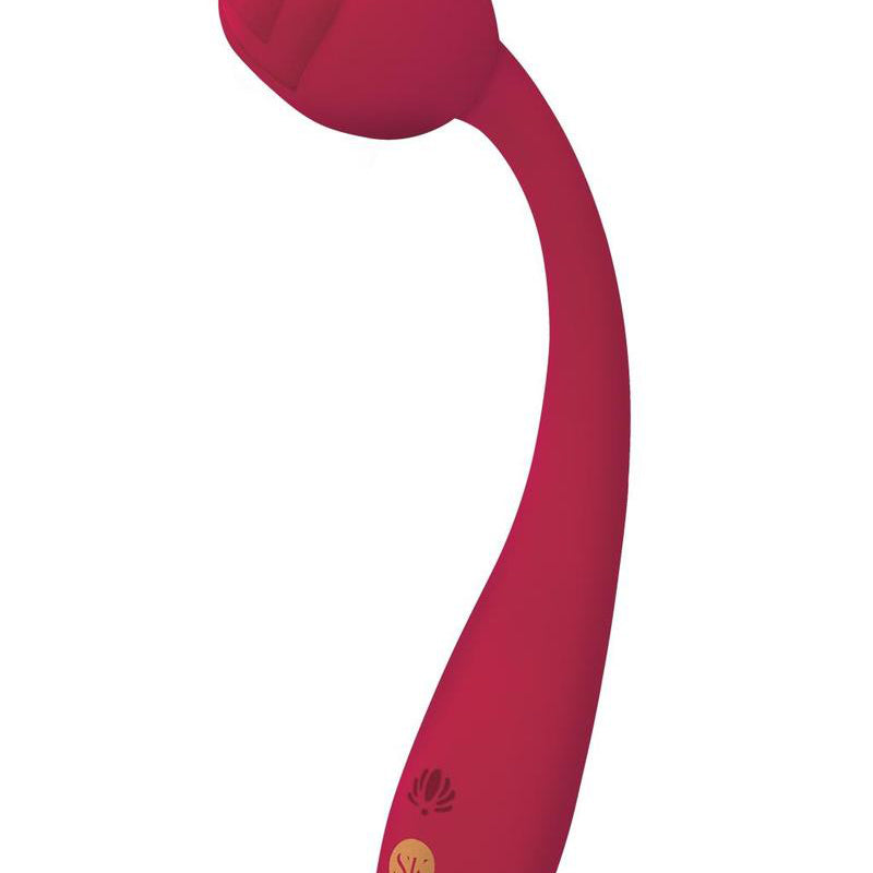 Rosegasm Long Stem Flexi G-Spot Vibe Rose - Red-Vibrators-Secret Kisses-Andy's Adult World