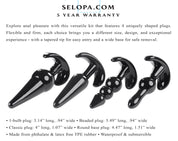 Intro to Plugs - Black-Anal Toys & Stimulators-Selopa-Andy's Adult World