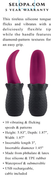 Tongue Teaser - Pink/black-Vibrators-Selopa-Andy's Adult World