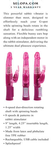 Rechargeable Bunny - Pink-Vibrators-Selopa-Andy's Adult World