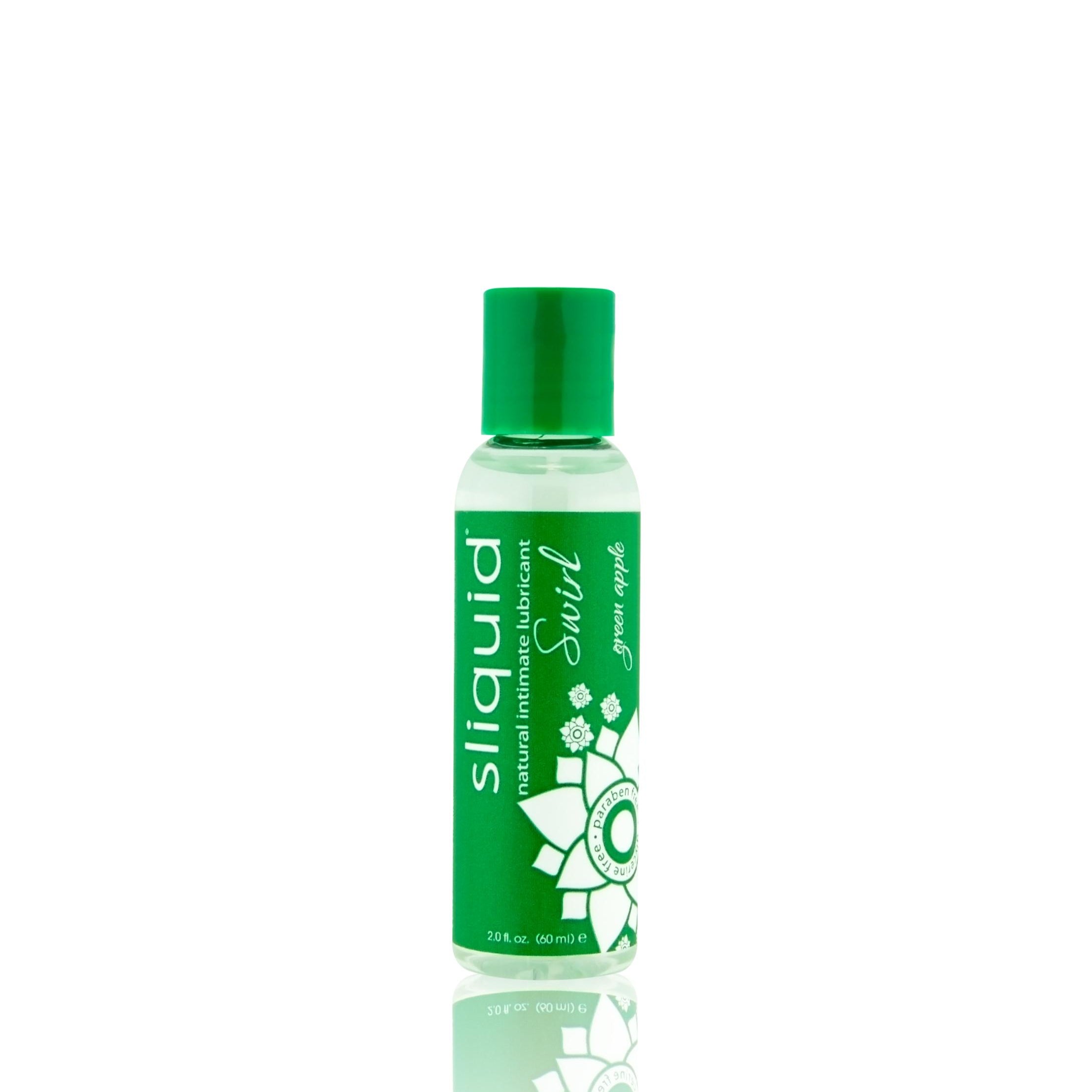 Naturals Swirl - Green Apple - 2.0 Fl. Oz (59 ml)-Lubricants Creams & Glides-Sliquid-Andy's Adult World