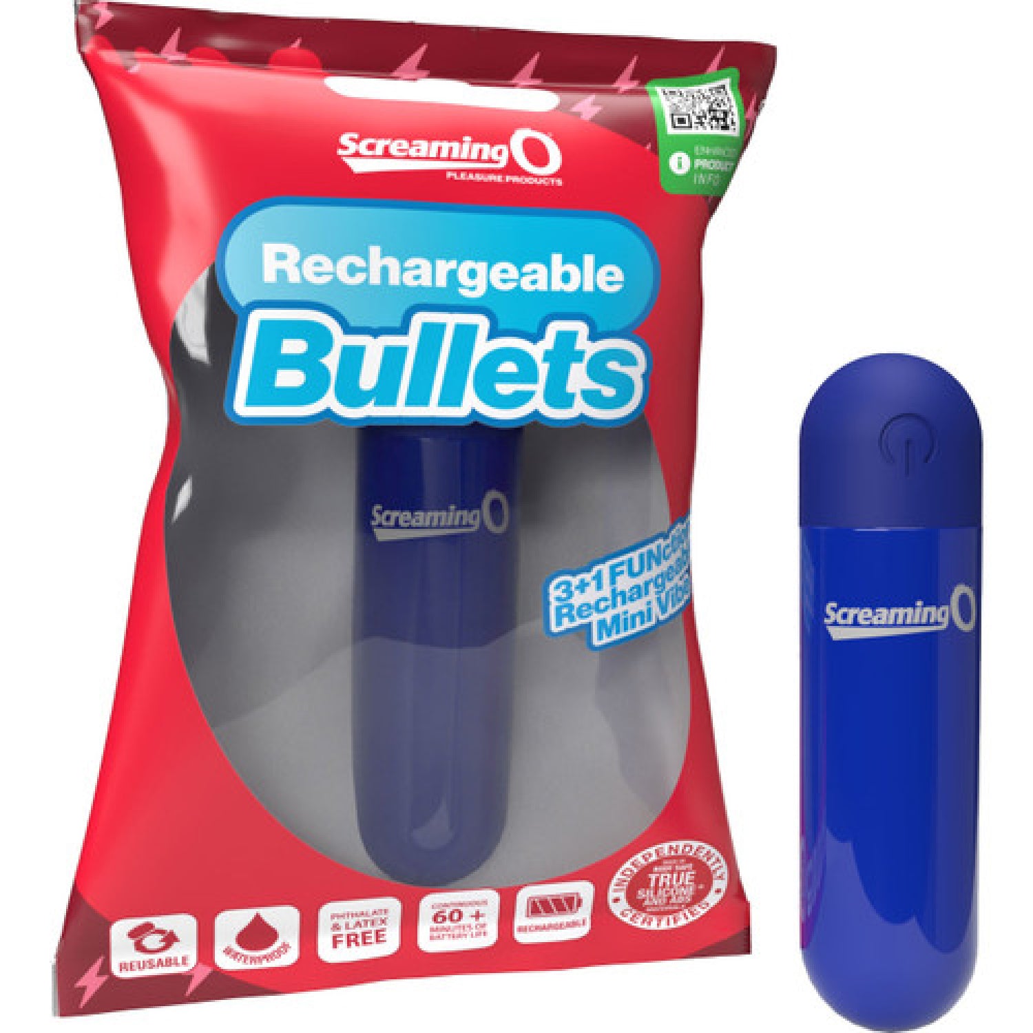 Screaming O Rechargeable Bullets - Blue-Vibrators-Screaming O-Andy's Adult World