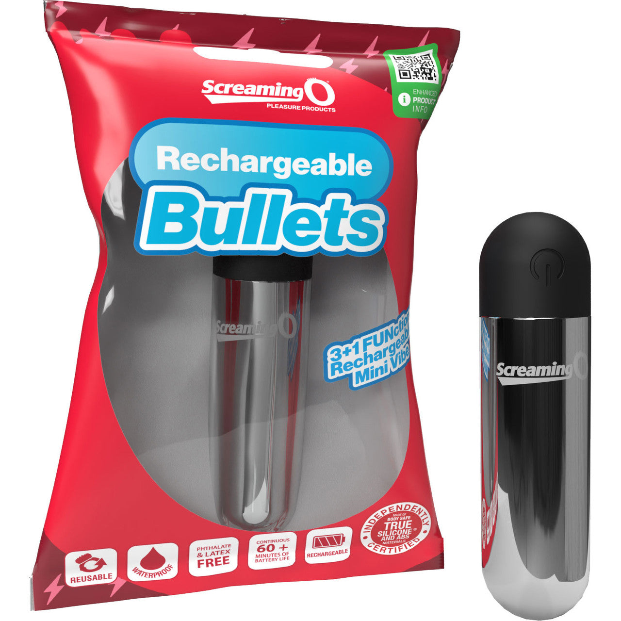 Screaming O Rechargeable Bullets - Siliver-Vibrators-Screaming O-Andy's Adult World